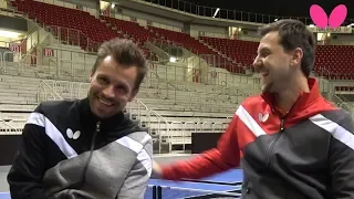 Timo Boll and Michael Maze Interview Each Other! | Butterfly Table Tennis