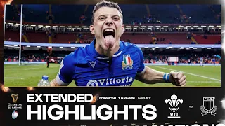 WHAT A WIN 🔥 | EXTENDED HIGHLIGHTS | WALES V ITALY | 2024 MENS GUINNESS SIX NATIONS