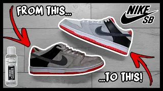 CLEANING FILTHY INFRARED NIKE SB DUNKS TO LOOK BRAND NEW AGAIN!