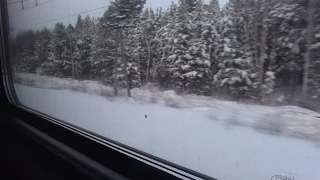 Вид из окна скорого поезда №295Г Казань - Москва. От Канаша до Сергача.