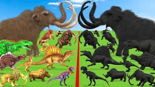 Animal Epic Battle Prehistoric Mammals vs Shadow Itself Size Animal Revolt Battle Simulator