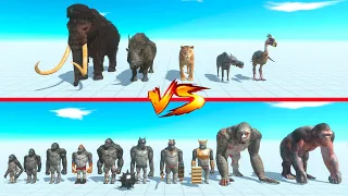 Prehistoric Mammals vs Mutant Primates - Animal Revolt Battle Simulator