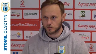 Konferencja po meczu Sandecja Nowy Sącz - Stomil Olsztyn 0:0 (6.04.2024 r.)