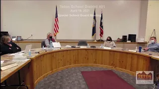 TSD 401 Special School Board Meeting 4/19/2021