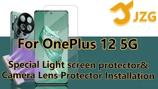 OnePlus 12 5G - Special Light screen protector and camera lens protector installation.