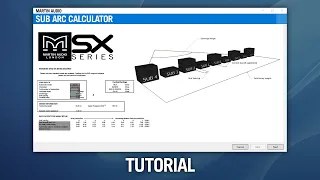 Martin Audio Sub Arc Calculator - Video Tutorial