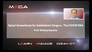 Spinal Anaesthesia for Ambulatory Surgery: COVID ERA  Prof.  Waleed Hamimy