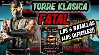 Batallas 184, 185, 189, 190, 195, 196 de la TORRES KLASICA FATAL MORTAL KOMBAT MOBILE