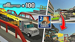 100 Kamikaze Trucks vs Simple Sandbox 2