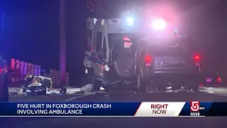 Child, 4 others injured in SUV, ambulance head-on crash