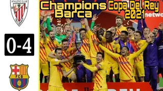 Athletic Bilbao vs Barcelona 0-4  All Goals || Final Copa Del Rey 2021