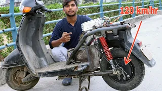 Convert petrol scooter to electric at home || Speed 120km/hr