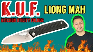 EDC FOLDING CHEF KNIFE!? K.U.F by Liong Mah (Kitchen Utility Folder) | Full Review 2022
