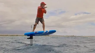 Downwinding with Alex on his new GoFoil 'FoilDrive' specific board - One shot