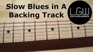 Backing track Blues in A slow shuffle