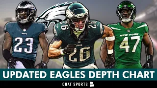 UPDATED Philadelphia Eagles Depth Chart After SIGNING Saquon Barkley, CJ Gardner-Johnson, Bryce Huff