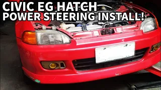 1995 Civic EG Hatchback Gets Power Steering System Installed!