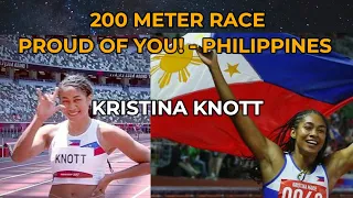 BREAKING: KRISTINA KNOTT represented the Philippines| KRISTINA KNOTT 200M HEAT 7| PROUDLY FILIPINO