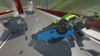 Multiple-car Pileup Crashes - BeamNG DRIVE