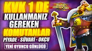 KVK 1 DE KULLANMANIZ GEREKEN KOMUTANLAR | Rise of Kingdoms