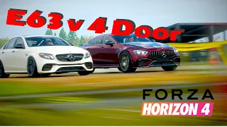 Mercedes E63 vs Mercedes GT 4 Door! ┃Forza Hoirzon 4