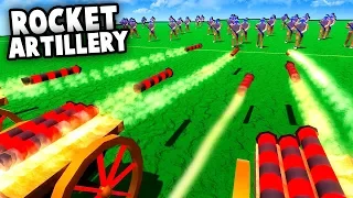 AMAZING Rocket Artillery!  ROCKET BARAGE vs FORTS! (Wooden Battles New Update)