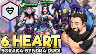 6 Heart - 3 Star Soraka and Syndra Duo Carries!! | TFT Monsters Attack | Teamfight Tactics