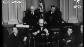 USA / DEFENCE: World War II: Winston Churchill speech to US Senate (1942)