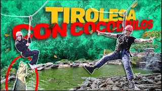 Tirolesa sobre cocodrilos 🐊 🤯 Jukilop | Juan de Dios Pantoja