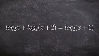 Solving logarithmic equations with extraneous solution