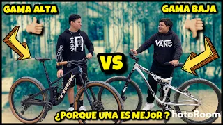 Comparación de una Mtb de Competición  vs RECREATIVA mtb gama baja del WALMART