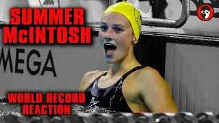 Summer McIntosh Reflects on First World Record: "It's basically any athlete's dream"