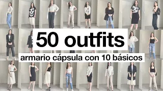 50 OUTFITS CON 10 PRENDAS BÁSICAS (armario cápsula / capsule wardrobe) | lefty