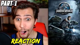 Jurassic World (2015) Movie REACTION!!! - Part 1 - (FIRST TIME WATCHING)