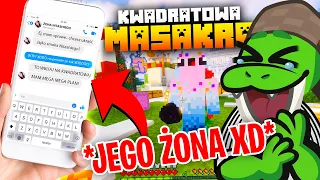 Jego ŻONA DO MNIE NAPISAŁA, bym UKRADŁ jego JAJKO SMOKA XDD (Minecraft Kwadratowa Masakra)