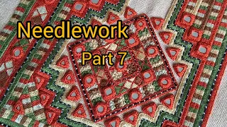 Do needlework  step by step (part 7 ), embroidery  , hand embroidery,  kutchwork Balochi needlework