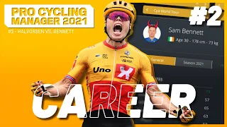 HALVORSEN VS. BENNETT! - #2: Uno-X Career / Pro Cycling Manager 2021 Let's Play