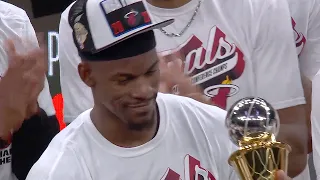 Jimmy Butler Wins 2023 ECF MVP Larry Bird Trophy