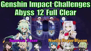 Spiral Abyss 3.8/4.0 - Genshin Impact - Sucrose Taser - Noelle HyperBloom