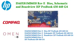 DA0X81MB6E0 Rev E  Bios, Schematic and Boardview HP ProBook 430 440 G4