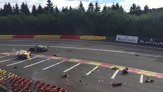 Spa 24h big crash Ferrari 488 GT3 2017