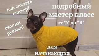 Как связать свитер для собак