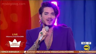 Adam Lambert Performs Comin in Hot on GMA