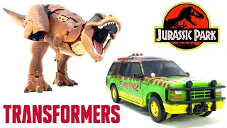 Transformers X Jurassic Park TYRANNOCON REX & JP93 Review