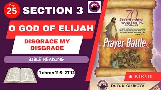 MFM 70 DAYS PRAYER AND FASTING BIBLE READING SECTION 3 DAY 25