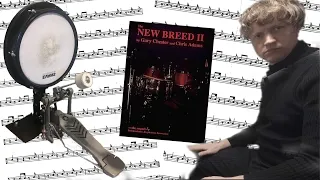 New Breed 2 system using left foot snare with 8-8 gap metronome.