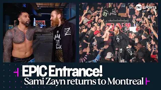 Intercontinental Champion Sami Zayn makes an ELECTRIC hometown entrance on Monday Night Raw 😮‍💨🔥