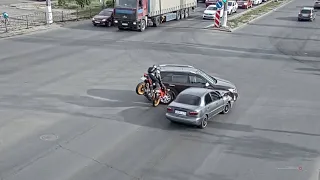 Роковое ДТП с мотоциклом в Волгограде попало на видео