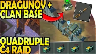 DRAGUNOV + CLAN BASE in SECTOR 7 - QUADRUPLE C4 RAID - Last Day On Earth Survival Update 1.9.4