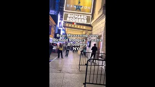 Hamilton Musical - View from rear mezzanine at Richard Rodgers Theatre - Broadway - NYC